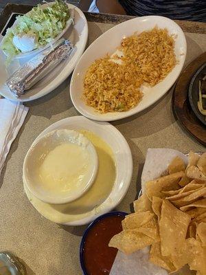 Mexican Rice and queso