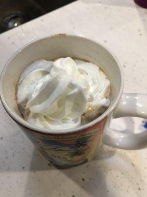 Mexican Mocha reheated the next day. Great with extra strong dark coffee and whipped cream!!