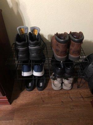 New hands free slip ins on the shoe rack.