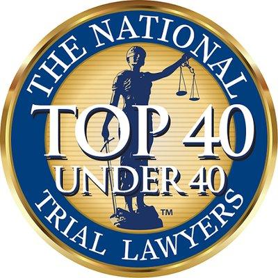 Recognized as the top 40 under 40 by the National Trial Lawyers Association