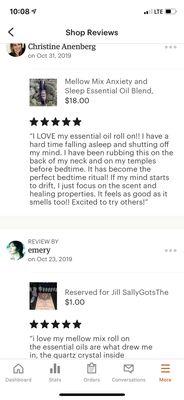 My first reviews for some of the essential oil roll ons