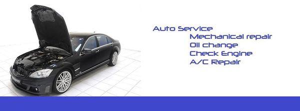 Auto Services Mechanical Repair Oil Change Check Engine A/C Repair