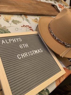 When you visit the owl box and buy the whole place. New hat, letter board, charcuterie board