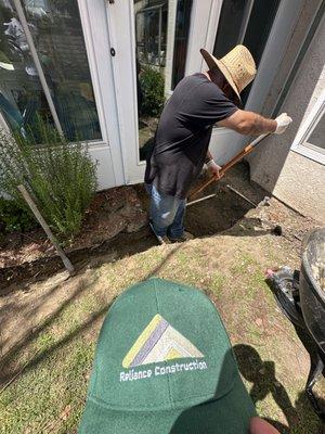 Trenching and paver install by Reliance