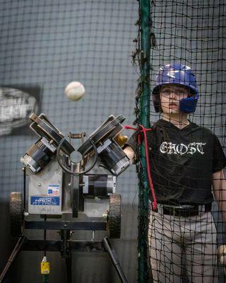 Pitching machine at the Sports Center