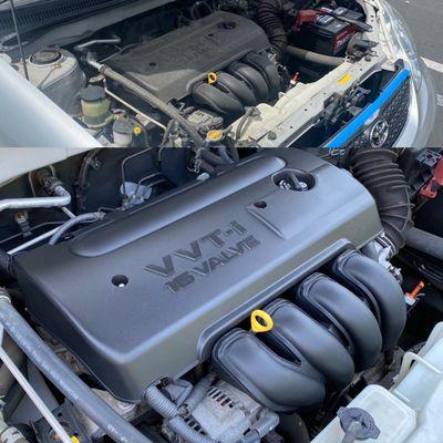 Engine Bay: Before and After - Witness the Striking Transformation!