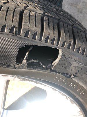 Defective tire