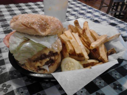 Double Cheeseburger and fries