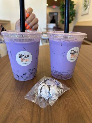 Ube latte and Ube coffee