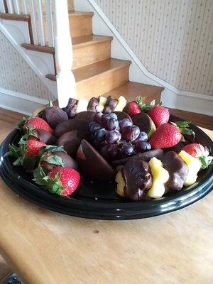 Chocolate dipped fruit assortment