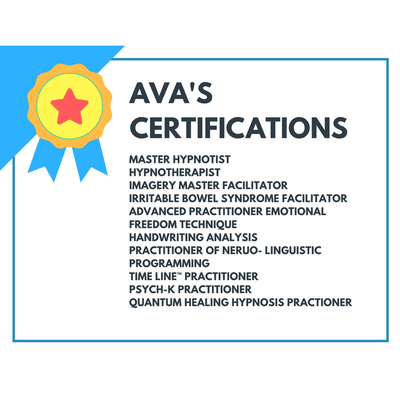 Ava Evans Certifications