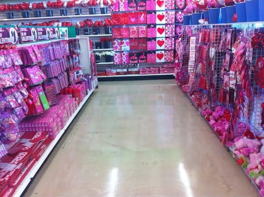 The valentine's section, if you can't find what your looking for here I have know idea where you'll find it