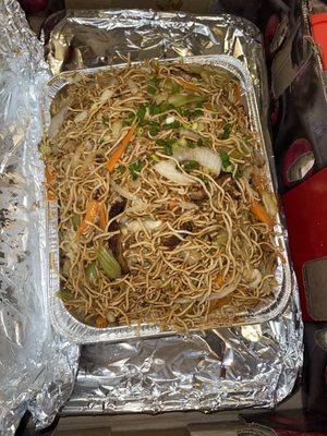 Charsiu fried noodles. I was shocked to see how big this was and it taste amazing.