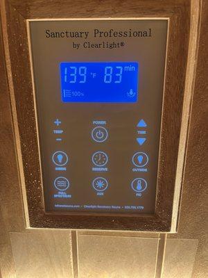 This place just open, but these controls in the sauna were wonky. I could not get the temperature up