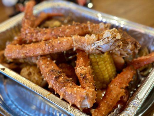 No. 4 The Shack: Pick any 3 items. Choose green muscles, shrimp and king crab  legs