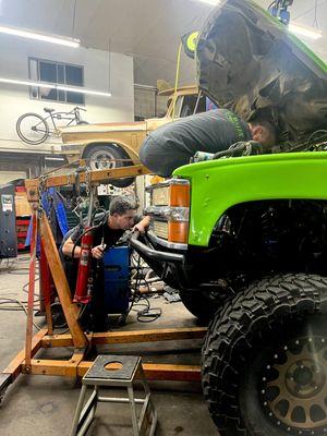 Engine replacement in a Chevy prerunner