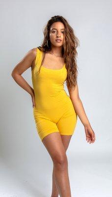 Yellow Short Unitard