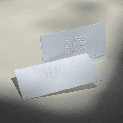 Embossed, letterpressed Business Cards