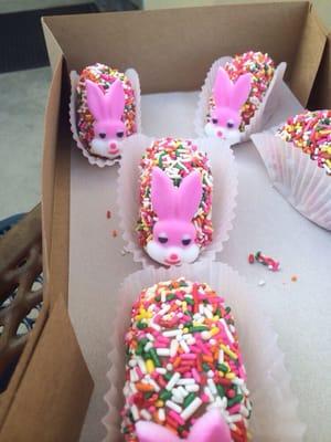 Cute bunny donuts for Easter party.