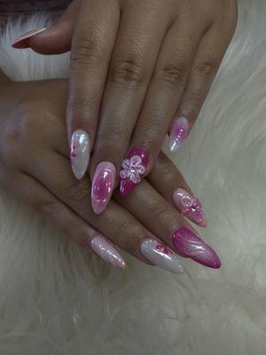 Apres gelX nails design