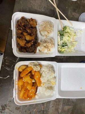 (Really) orange chicken from Chopstick house  And Authentic orange chicken from Japan teriyaki