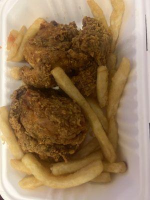 2 pc chicken breast & French fries