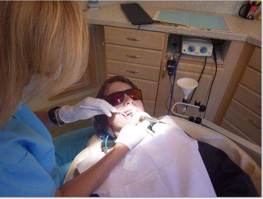 It's always cool to get your teeth cleaned before back to school!