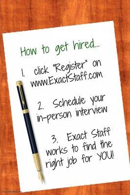 Register with Exact Staff today!