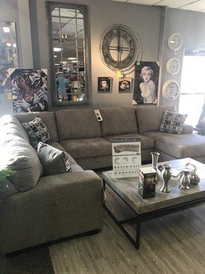 Clean store with great displays of sofas and living spaces