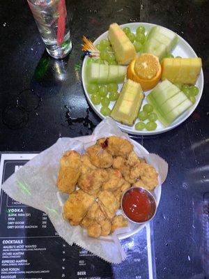 Popcorn Chicken & Fruit Platter