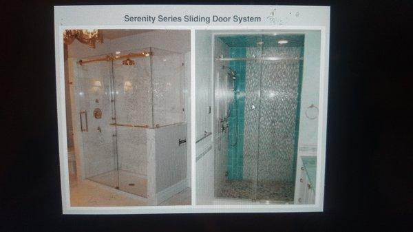 serenity series frame less style sliding door