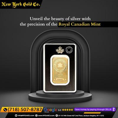 Discover the elegance of silver, crafted with precision by the Royal Canadian Mint. Own yours today at #NewYorkGoldCo!