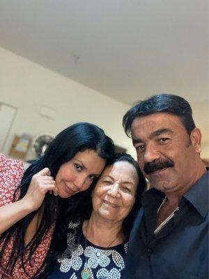 My wife, my mom and me