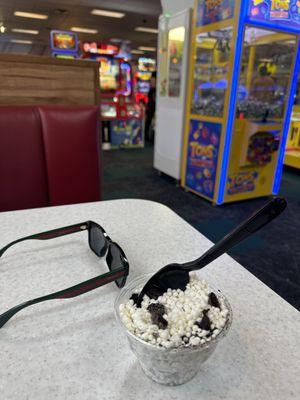 Gaming area, oh yeah and they got dippin dots