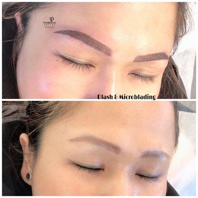 Microblading Shading- create full volume to bald brows