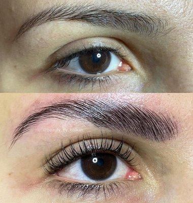 Lash lift and tinting