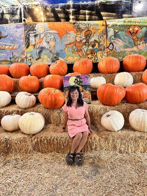 These gigantic pumpkins weighed from 100 to 150 pounds. Some of them were so big it took three sales people to pick them up.