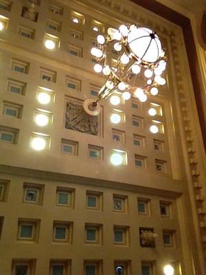 Chandelier in courtroom