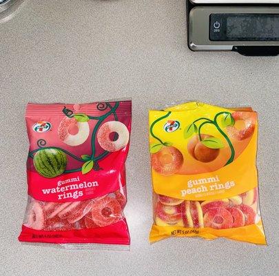 Watermelon Gummi Rings  & Peach Gummi Rings