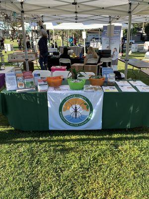 Orange County Mosquito and Vector Control District booth for Earth Day 2019