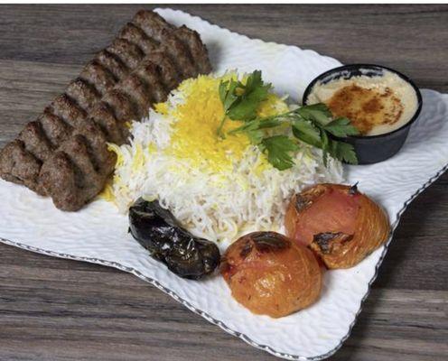 Beef Lule Kabob Plate