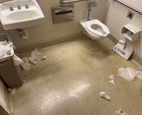 This is not what I'd expect from a hospital of this caliber. At least replace toilet paper.