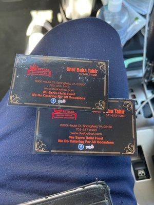 Desi Bethak business cards I keep on me to remind me to go back!!