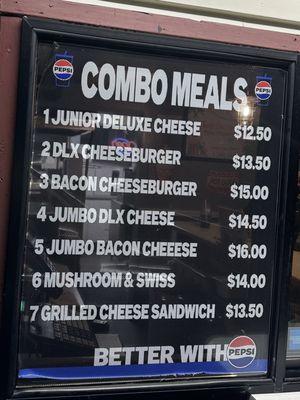 Drive through window menu part 1 of 2