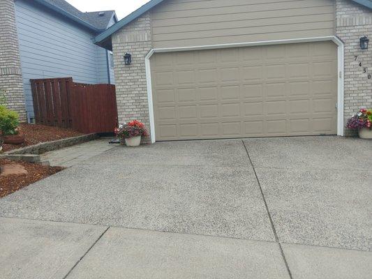 Cleaned up driveway.