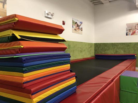 The trampoline (both gym rooms have this)