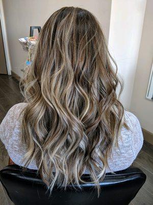 Ash blond balayage