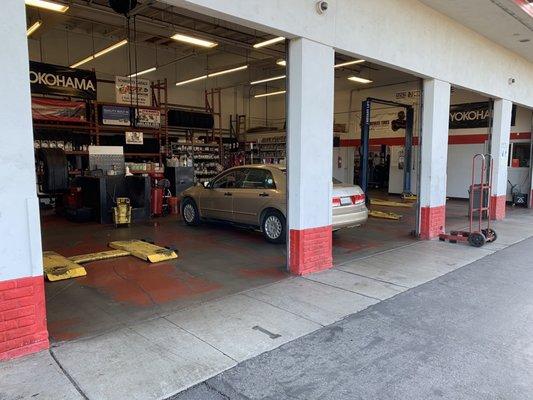 Plenty of bays for your car to get into for service