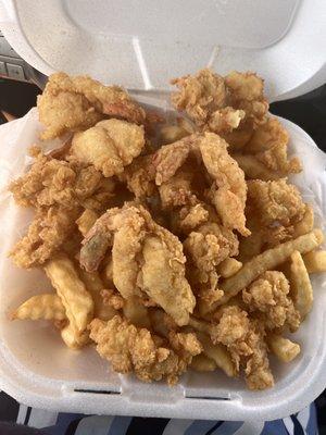 Con 1/2 Lb. Fried Conch 1/2 Lb Fried Shrimp