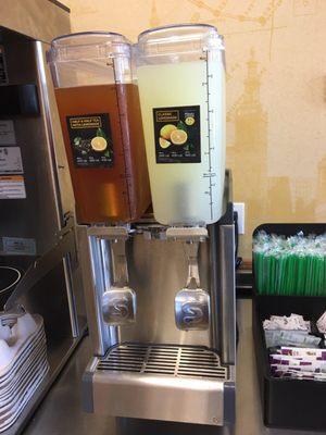 The new lemonade and fresh brewed iced tea is so good